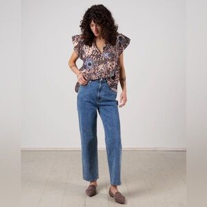 SLVRLAKE London Crop Straight Leg Jeans in King Canyon Wash size 26